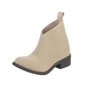 NEW CHARLESTON SHOE CO. women's barcelona herringbone bootie in tan